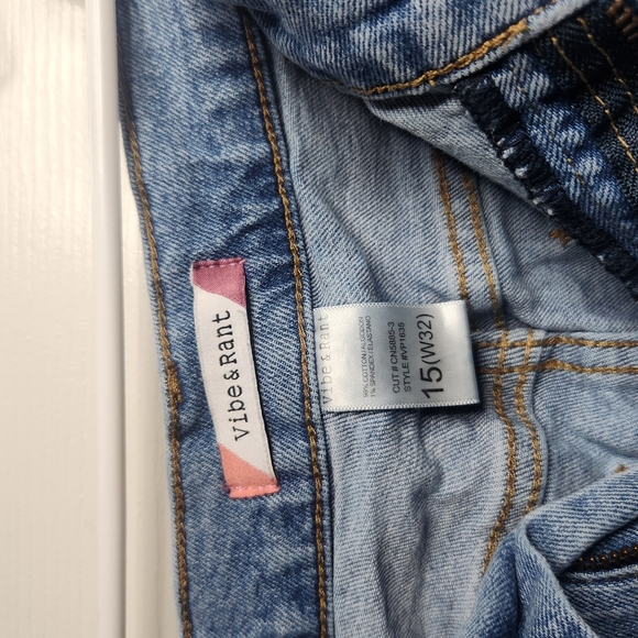 Blue Skinny Distressed Jeans with Fading - Picture 3 of 4